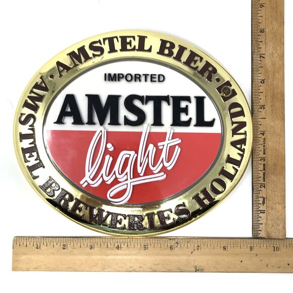 Imported Amstel Light Beer Sign Amstel Bier Breweries Holland Van Munching & Co. - Picture 5 of 9